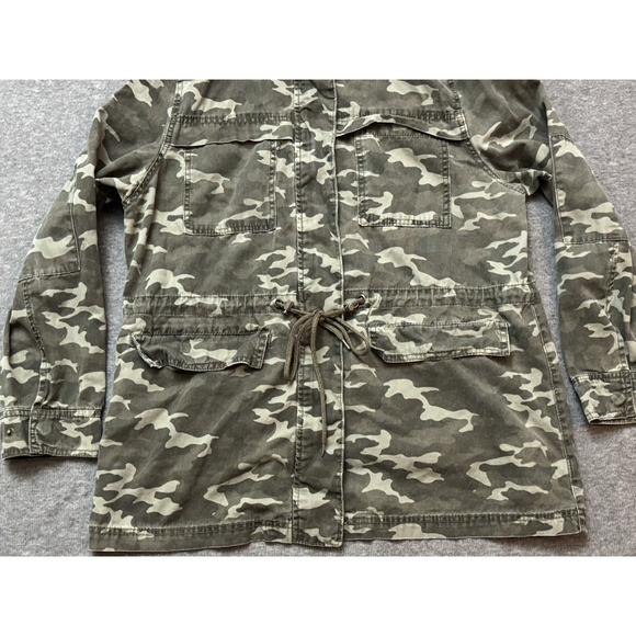 Universal Thread Womens Camo Jacket Green Camouflage Hooded Coat - Size XXL - Picture 7 of 8
